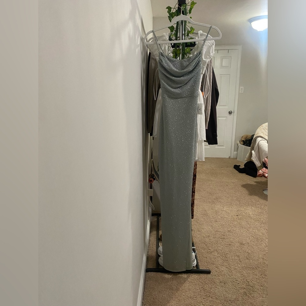 Sage prom dress